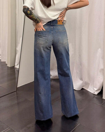 Jeans Arianne Pantapalazzo Noir 'n' Bleu Donna Art. P007J136N206