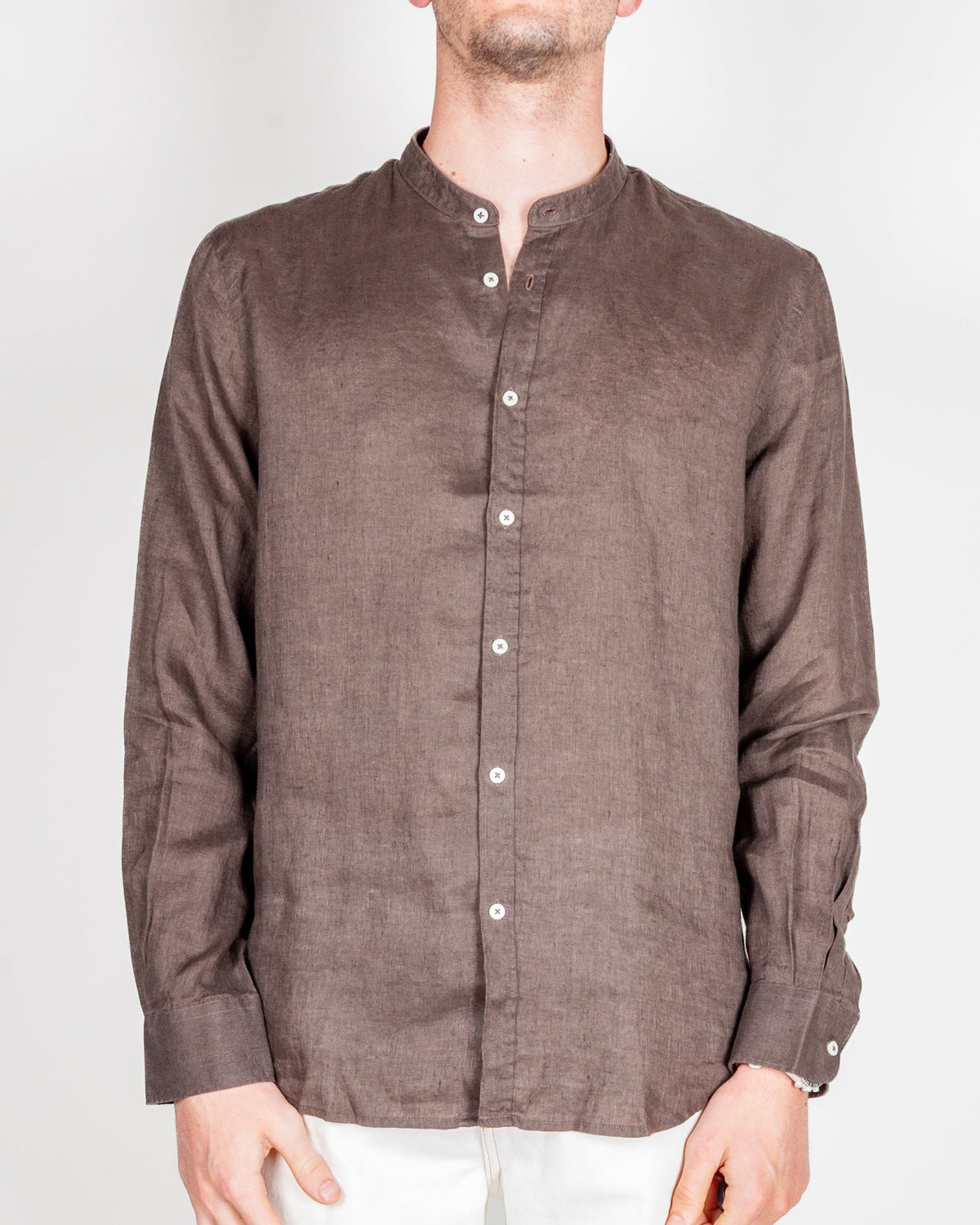 Camicia coreana in puro lino Philotinto Art. 26S19CA