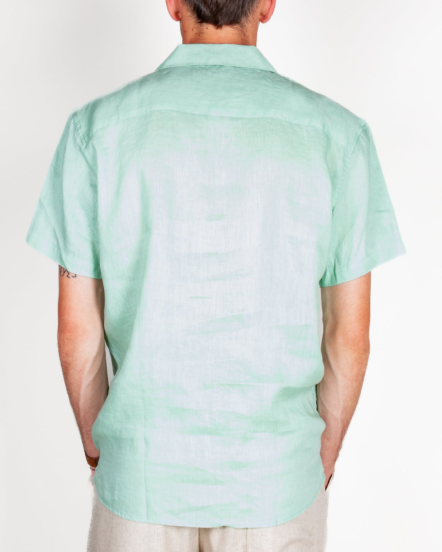 Camicia collo Bowling manica corta Puro Lino Gianni Lupo Art.GL7658S-S26