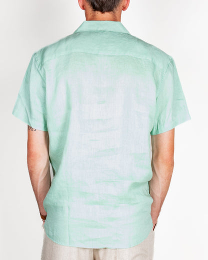 Camicia collo Bowling manica corta Puro Lino Gianni Lupo Art.GL7658S-S26