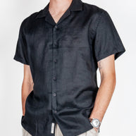Camicia collo Bowling manica corta Puro Lino Gianni Lupo Art.GL7658S-S26