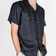 Camicia collo Bowling manica corta Puro Lino Gianni Lupo Art.GL7658S-S26