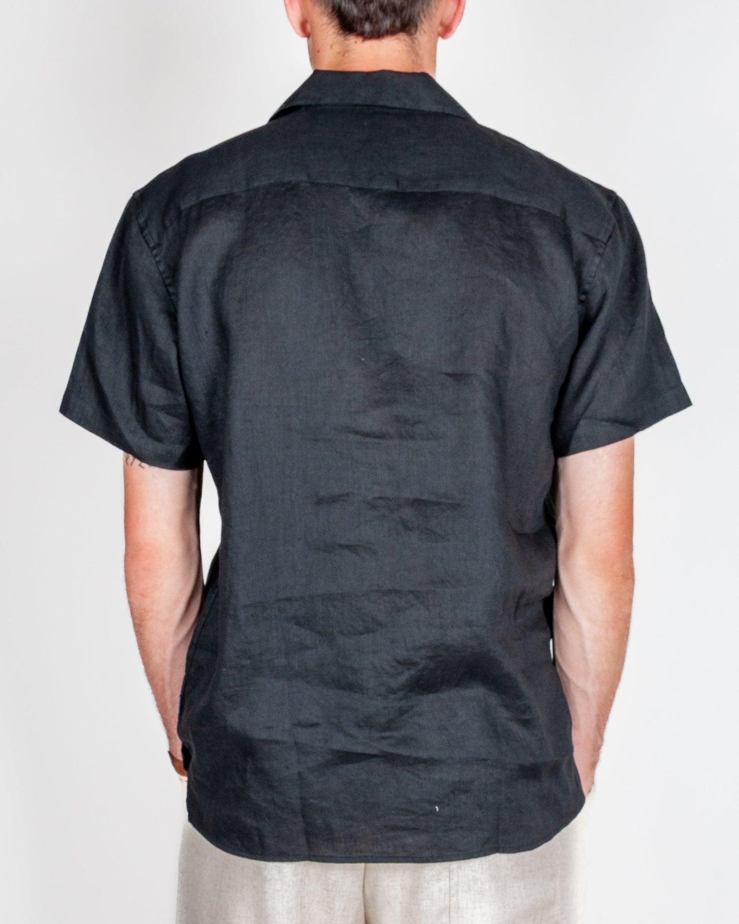 Camicia collo Bowling manica corta Puro Lino Gianni Lupo Art.GL7658S-S26