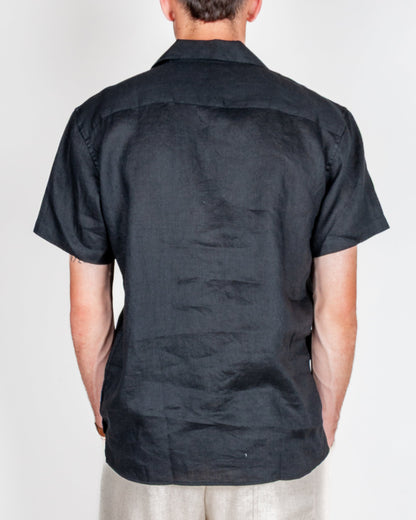 Camicia collo Bowling manica corta Puro Lino Gianni Lupo Art.GL7658S-S26