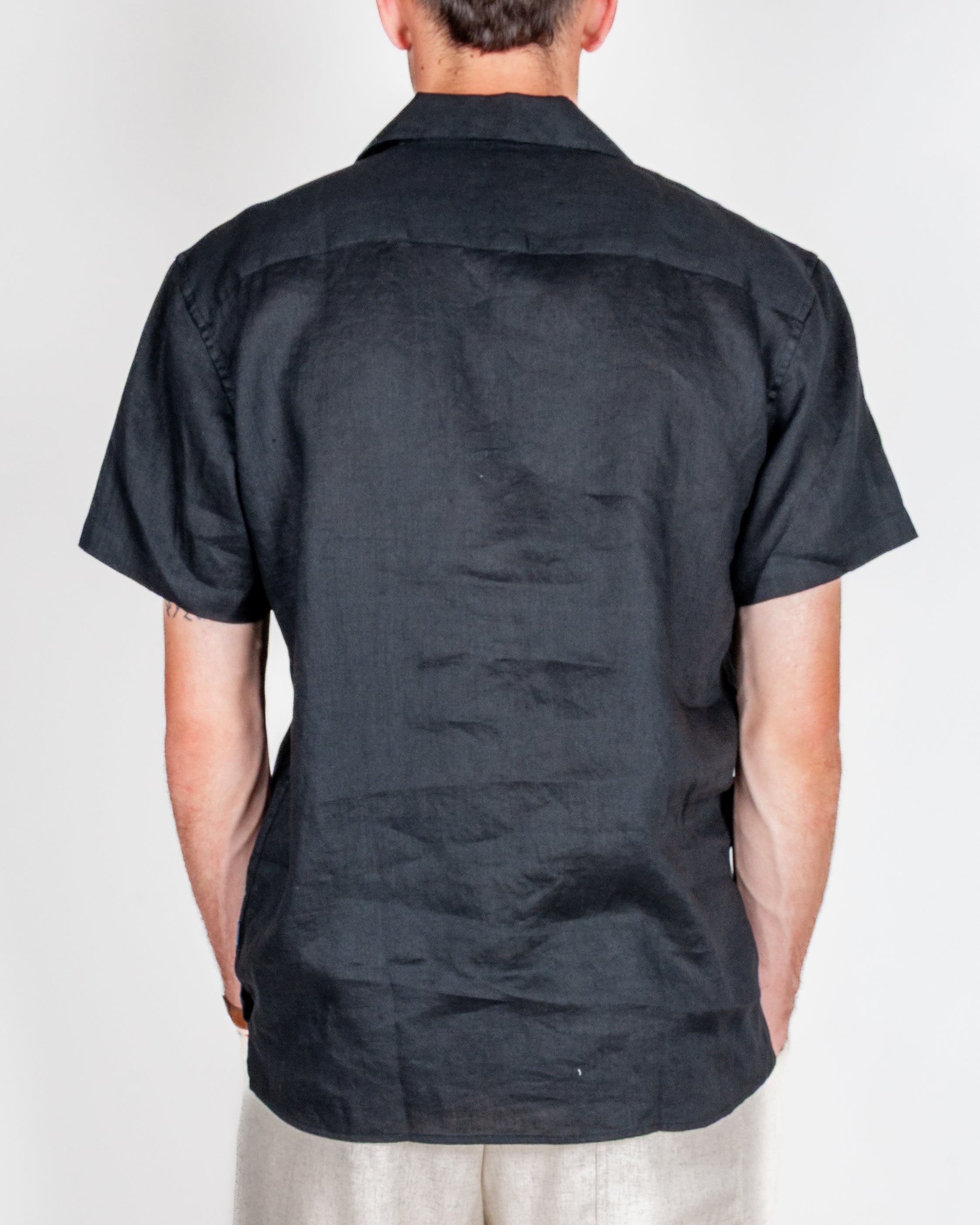 Camicia collo Bowling manica corta Puro Lino Gianni Lupo Art.GL7658S-S26
