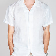 Camicia collo Bowling manica corta Puro Lino Gianni Lupo Art.GL7658S-S26