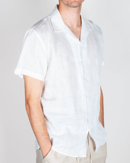 Camicia collo Bowling manica corta Puro Lino Gianni Lupo Art.GL7658S-S26