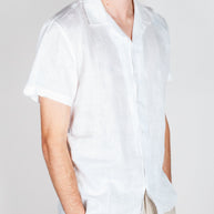 Camicia collo Bowling manica corta Puro Lino Gianni Lupo Art.GL7658S-S26