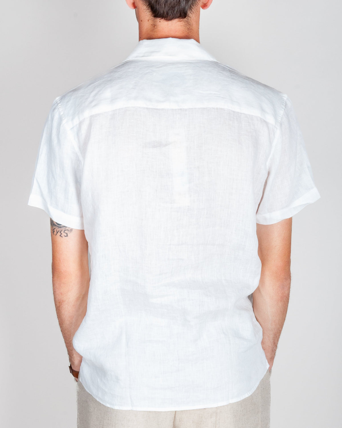Camicia collo Bowling manica corta Puro Lino Gianni Lupo Art.GL7658S-S26