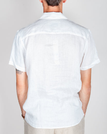 Camicia collo Bowling manica corta Puro Lino Gianni Lupo Art.GL7658S-S26