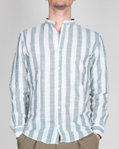 Camicia Misto lino collo coreana riga larga Over D Art. OC1S2S6C15