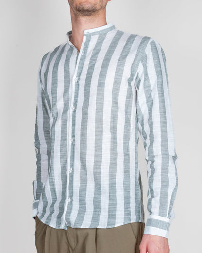 Camicia Misto lino collo coreana riga larga Over D Art. OC1S2S6C15