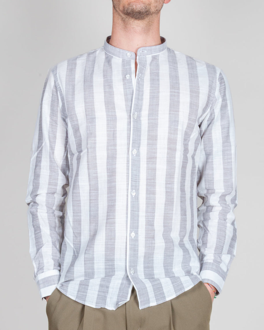 Camicia Misto lino collo coreana riga larga Over D Art. OC1S2S6C15
