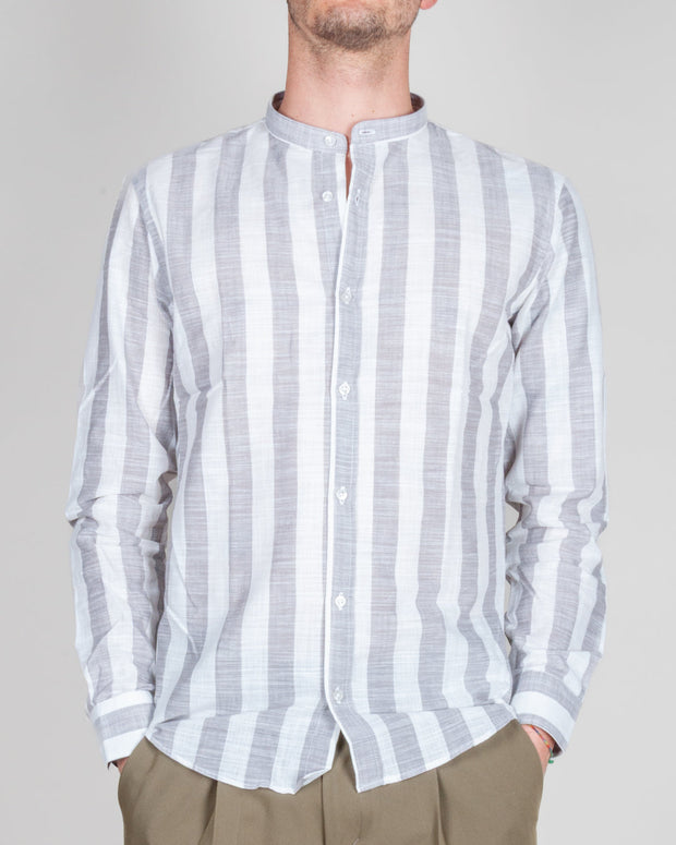 Camicia Misto lino collo coreana riga larga Over D Art. OC1S2S6C15