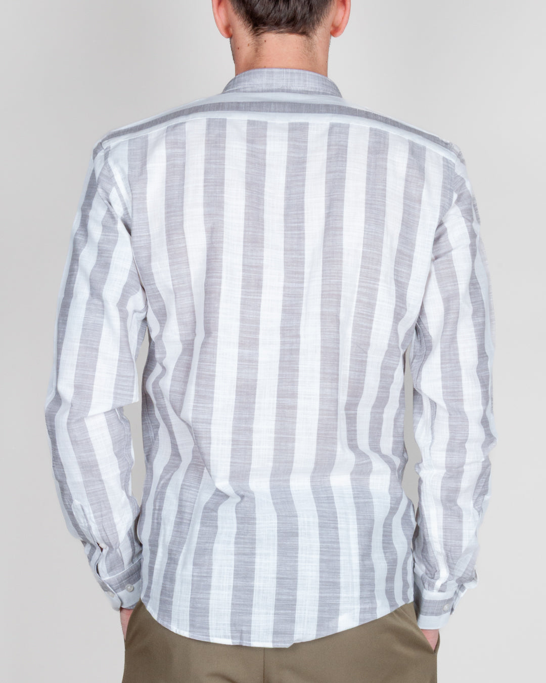 Camicia Misto lino collo coreana riga larga Over D Art. OC1S2S6C15