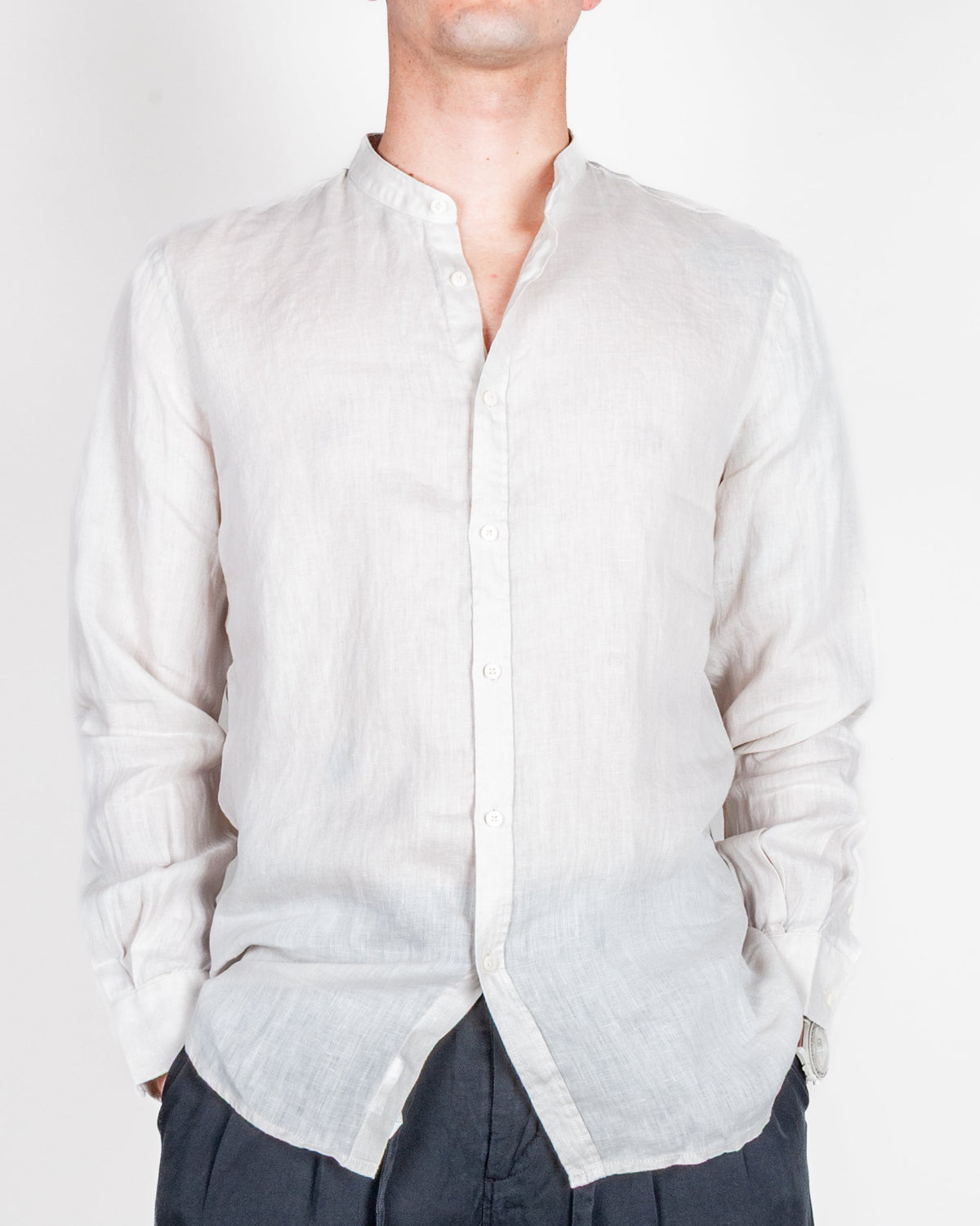 Camicia coreana in puro lino Philotinto Art. 26S19CA