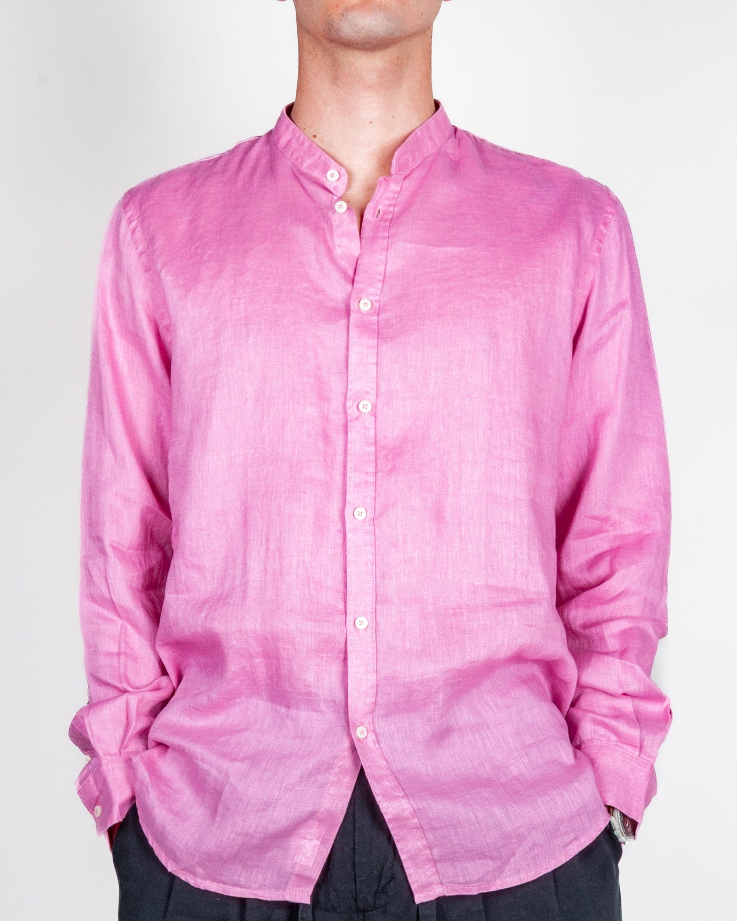 Camicia coreana in puro lino Philotinto Art. 26S19CA