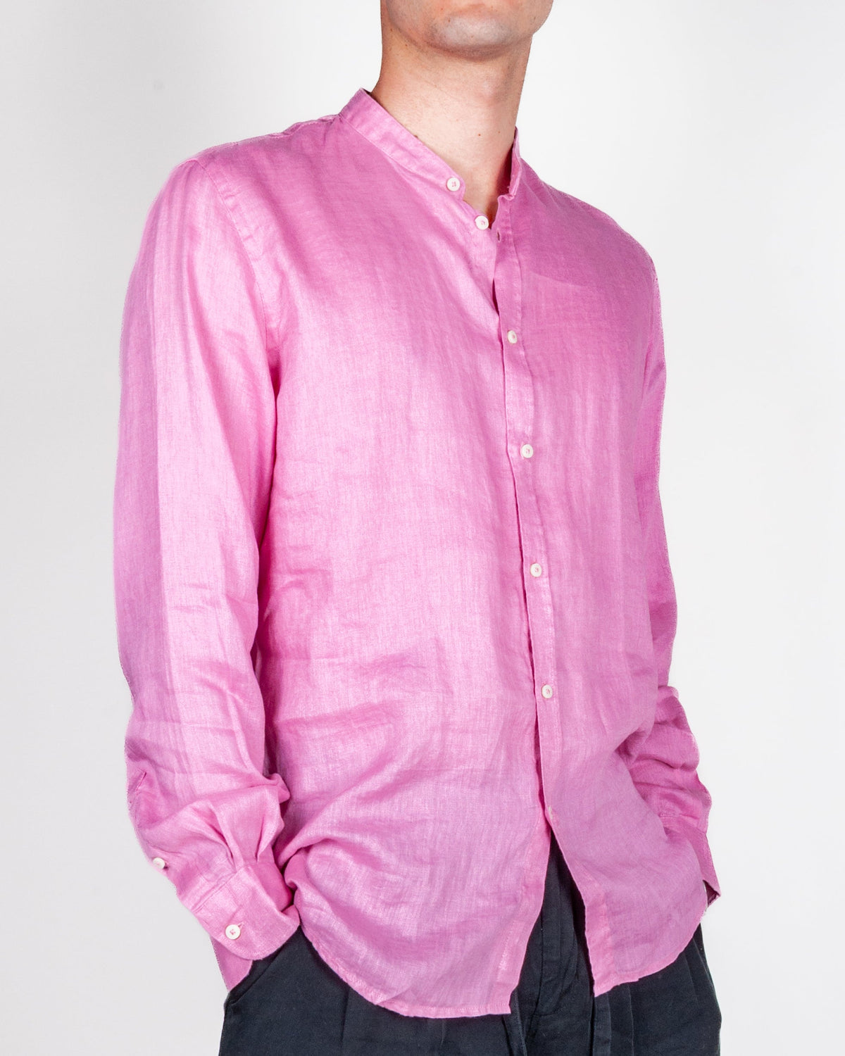 Camicia coreana in puro lino Philotinto Art. 26S19CA