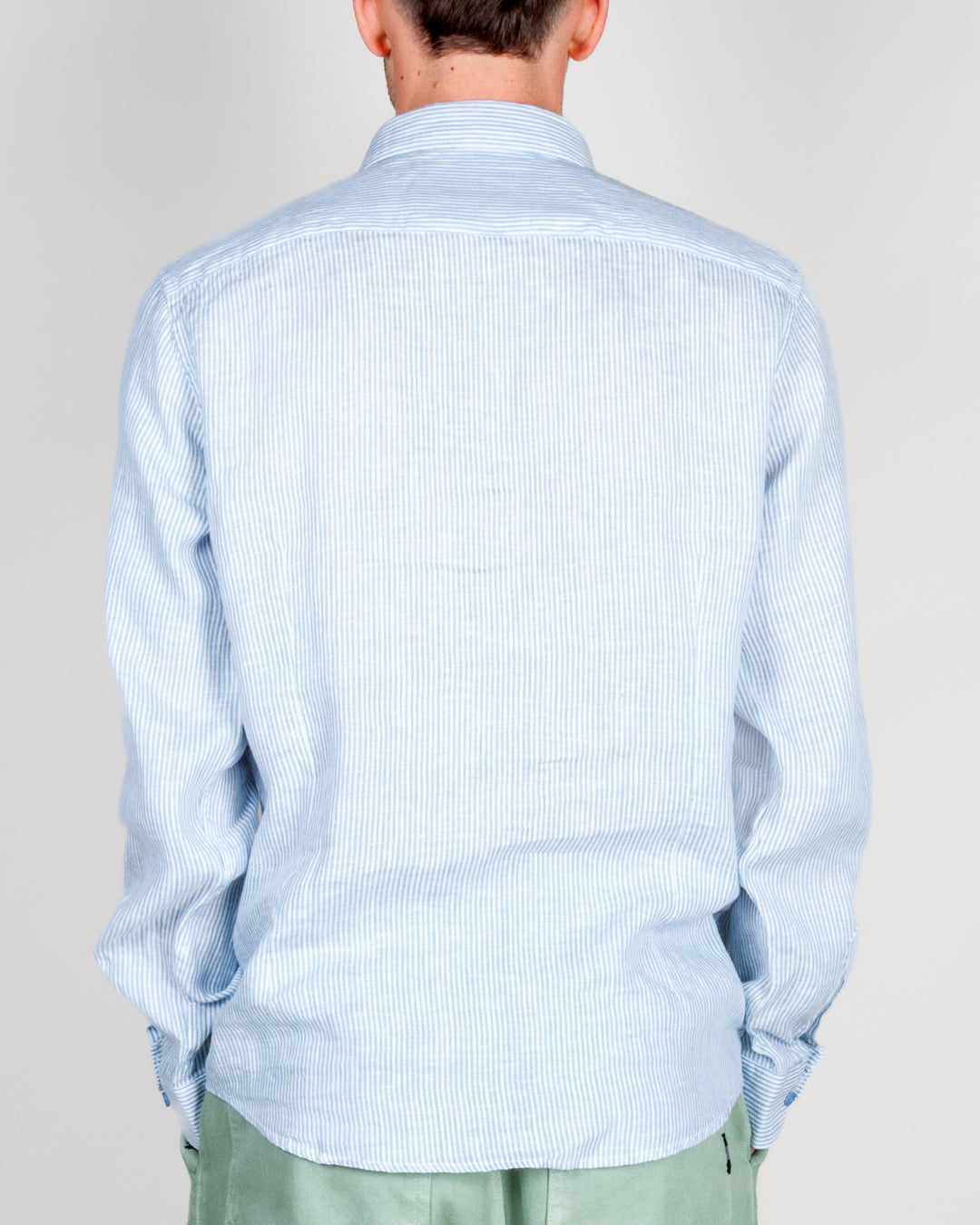 Camicia Misto Lino riga stretta Gianni Lupo Art. GL7828S