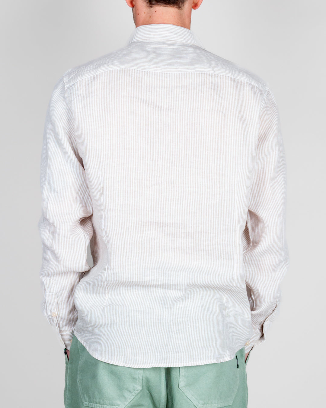 Camicia Misto Lino riga stretta Gianni Lupo Art. GL7828S